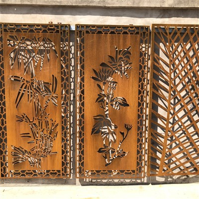 Painéal Scáileán Cruach Corten Dath meirge Ourdoor